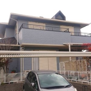 生駒市2階建て住宅　サイディング壁仕上がりが綺麗な外壁塗装と屋根遮熱塗装