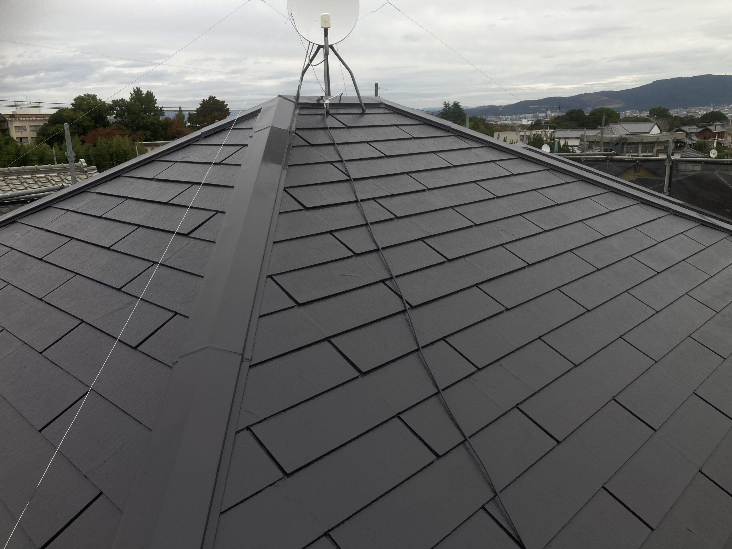 橿原市にて屋根塗装！遮熱塗装！室内の温度を安定！施工事例