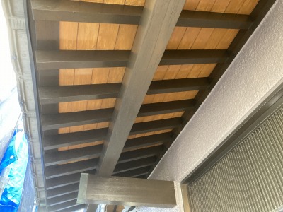 大和郡山市にて和風住宅の木部塗装！他の業者は木部塗装を知らない！