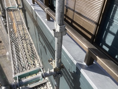 香芝市にてベランダ防水工事！モルタル部分もエクセルテックス防水！