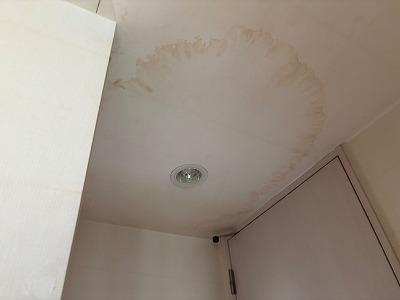 三郷町にて天井からの雨漏りシート防水の破れ！ダンネスト塗料の提案！