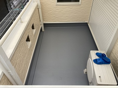 大和郡山市にて劣化したベランダ防水を塗り替えで防水層保護！雨漏り対策！